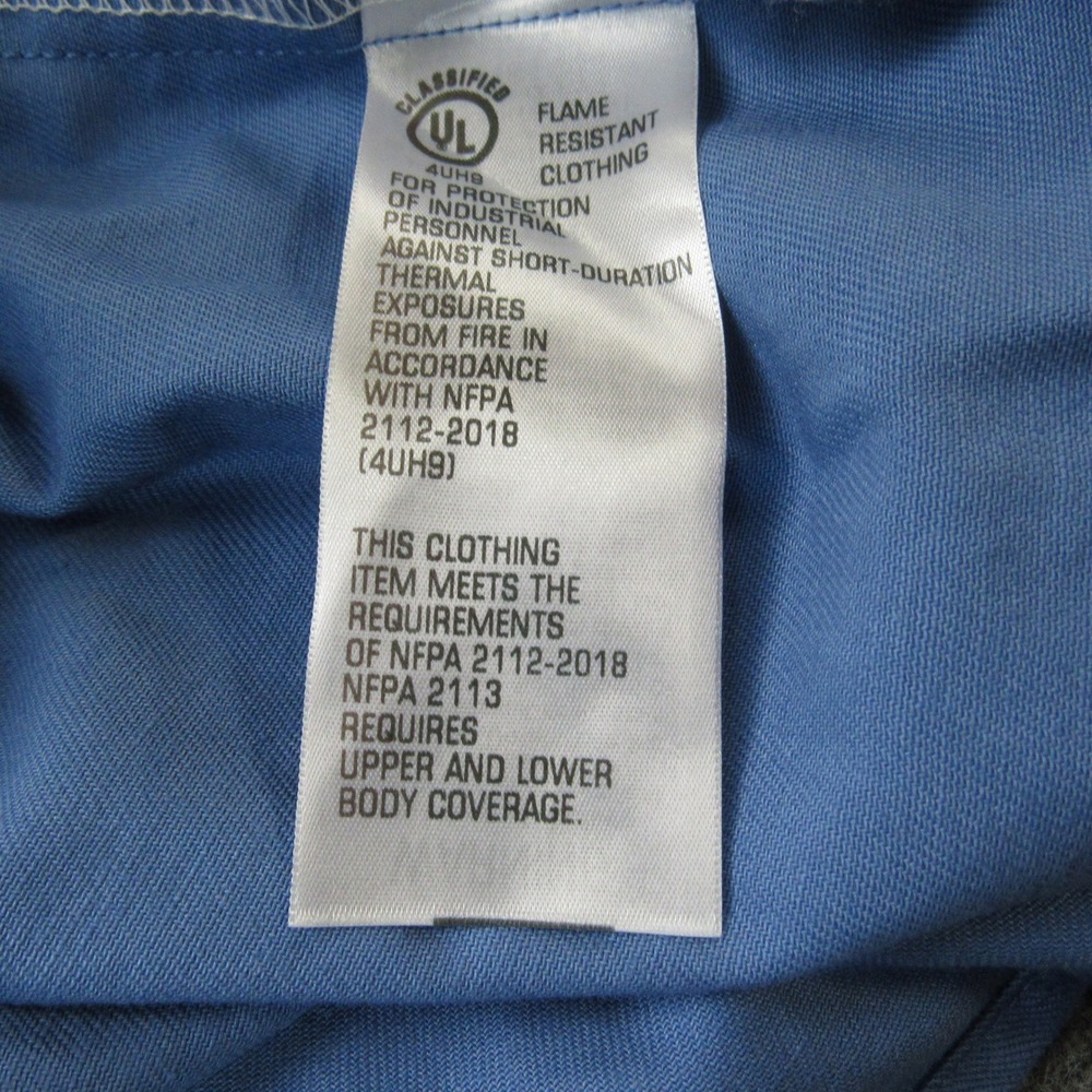 Steelguard Flame Resistant Shirt Mens 5XL Blue‎ Westex UltraSoft CAT2 Workwear - Picture 16 of 16
